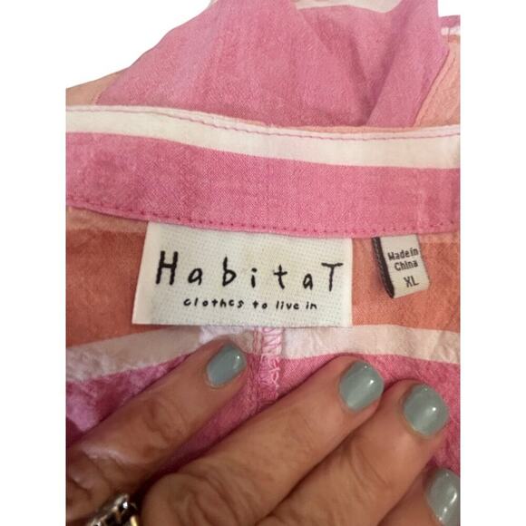 Habitat pink/white tunic, XL, coastal, relaxed, lagom, soft minimalism - Picture 5 of 6